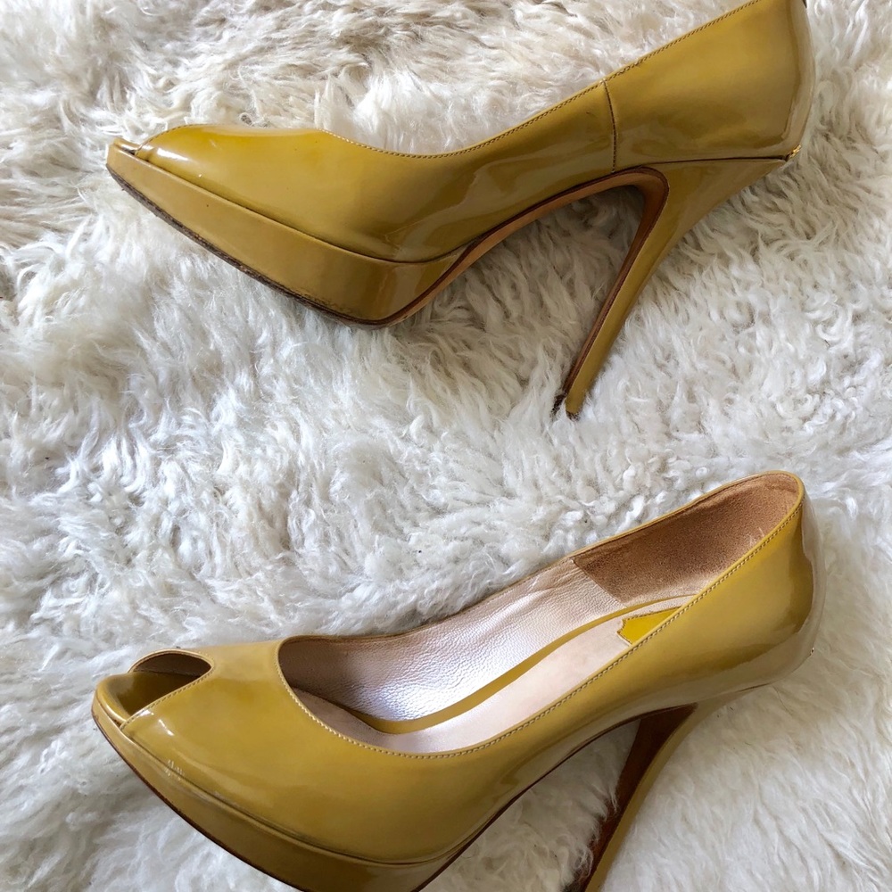 Christian Dior Peep-Toe Platform Pumps
